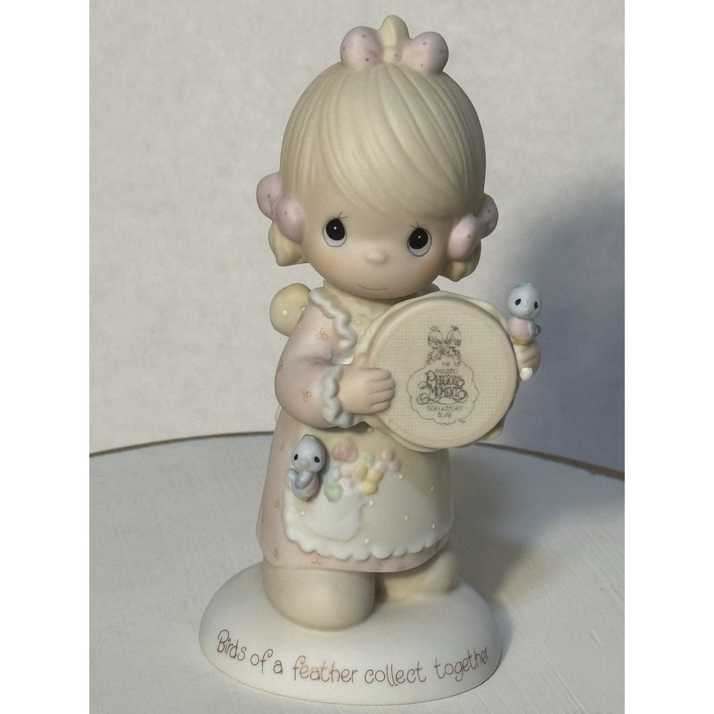 Precious Moments E-0006 "Birds of a Feather Collect Together" Figurine 1986‎